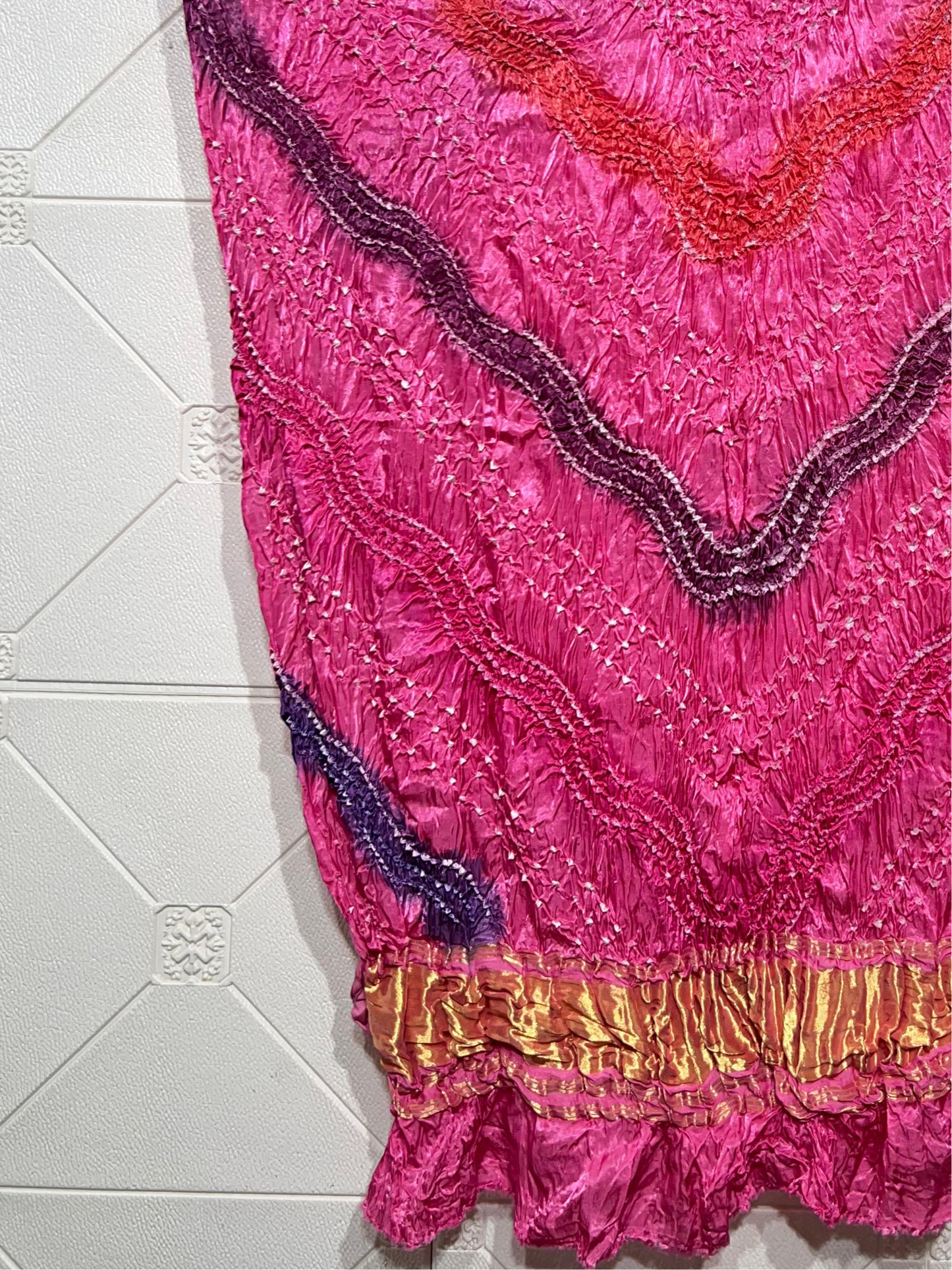 Modal Silk Bandhani And Malti Color Zari Pallu Dupatta