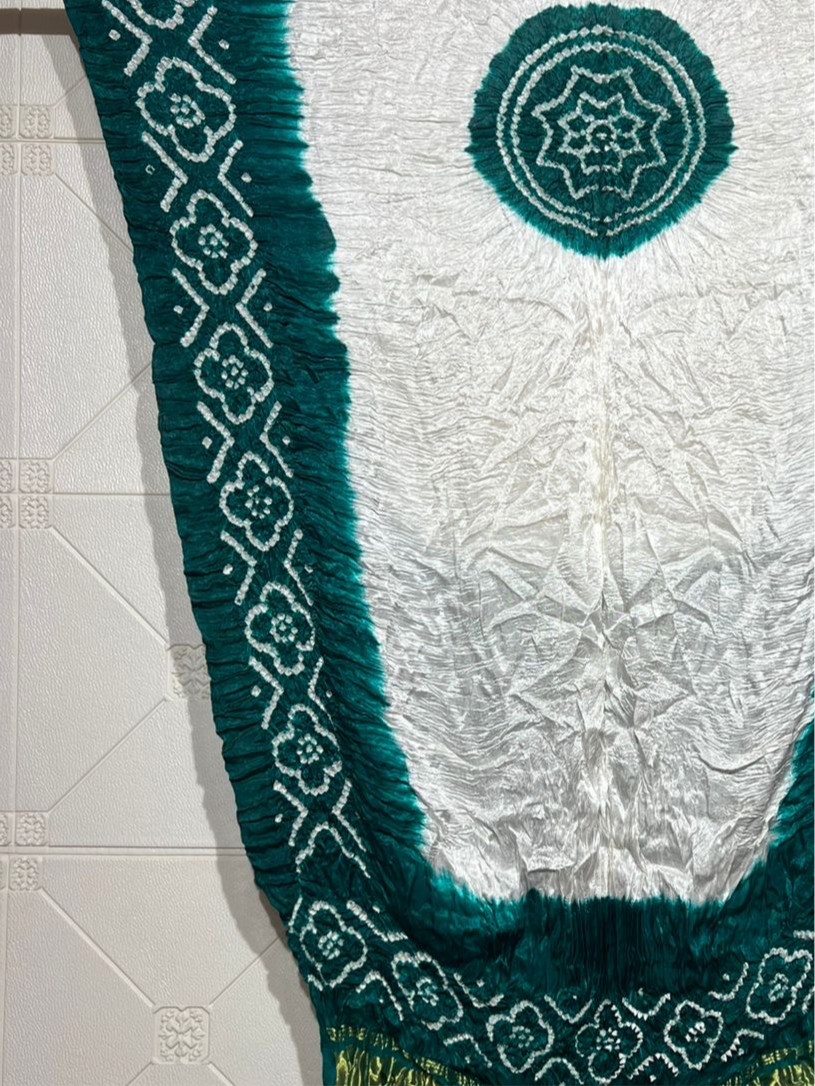 Modal Silk Bandhani And Malti Color Zari Pallu Dupatta
