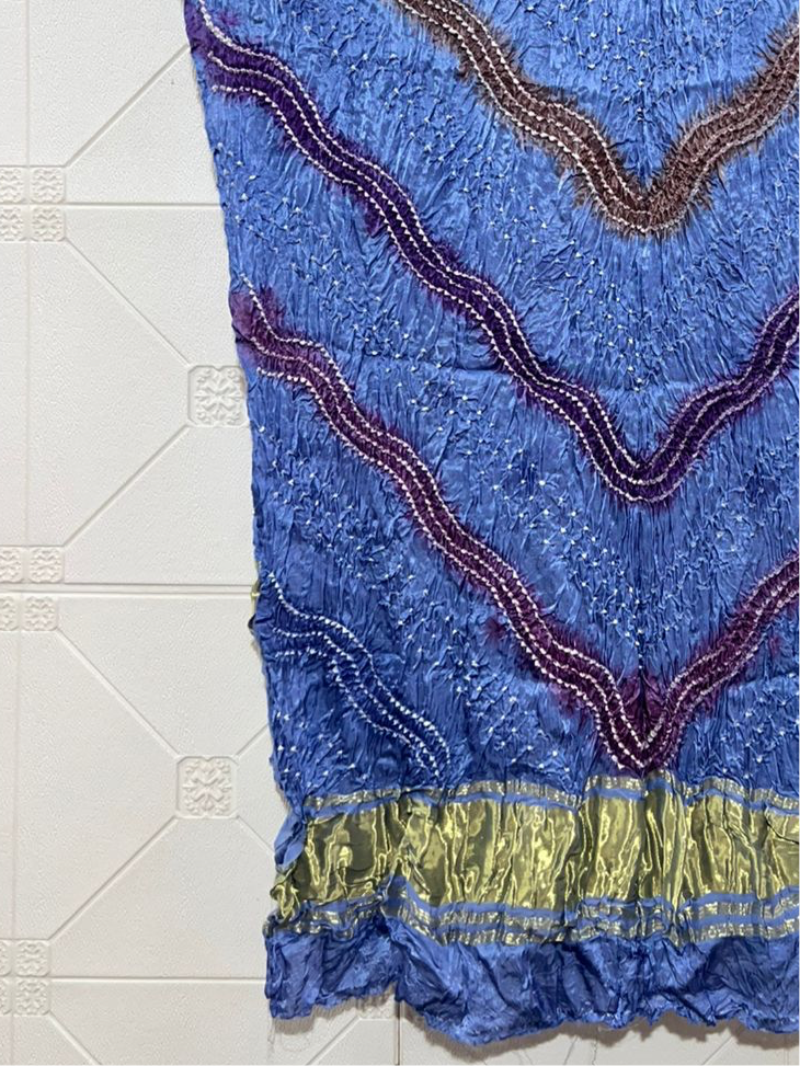 Modal Silk Bandhani And Malti Color Zari Pallu Dupatta