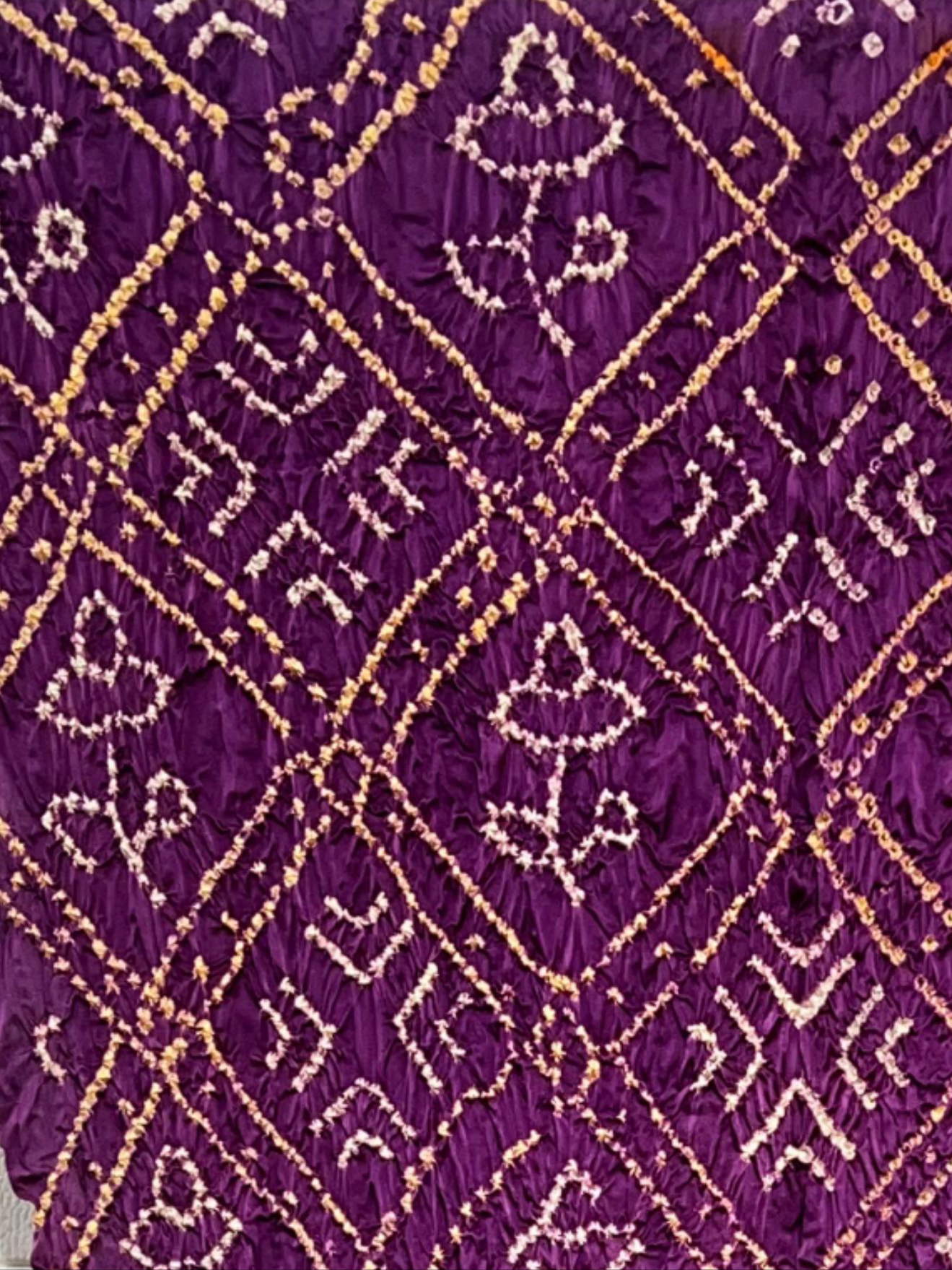 Modal Silk Barbhat Bandhej Barik bandhani With Zari Pallu Dupatta
