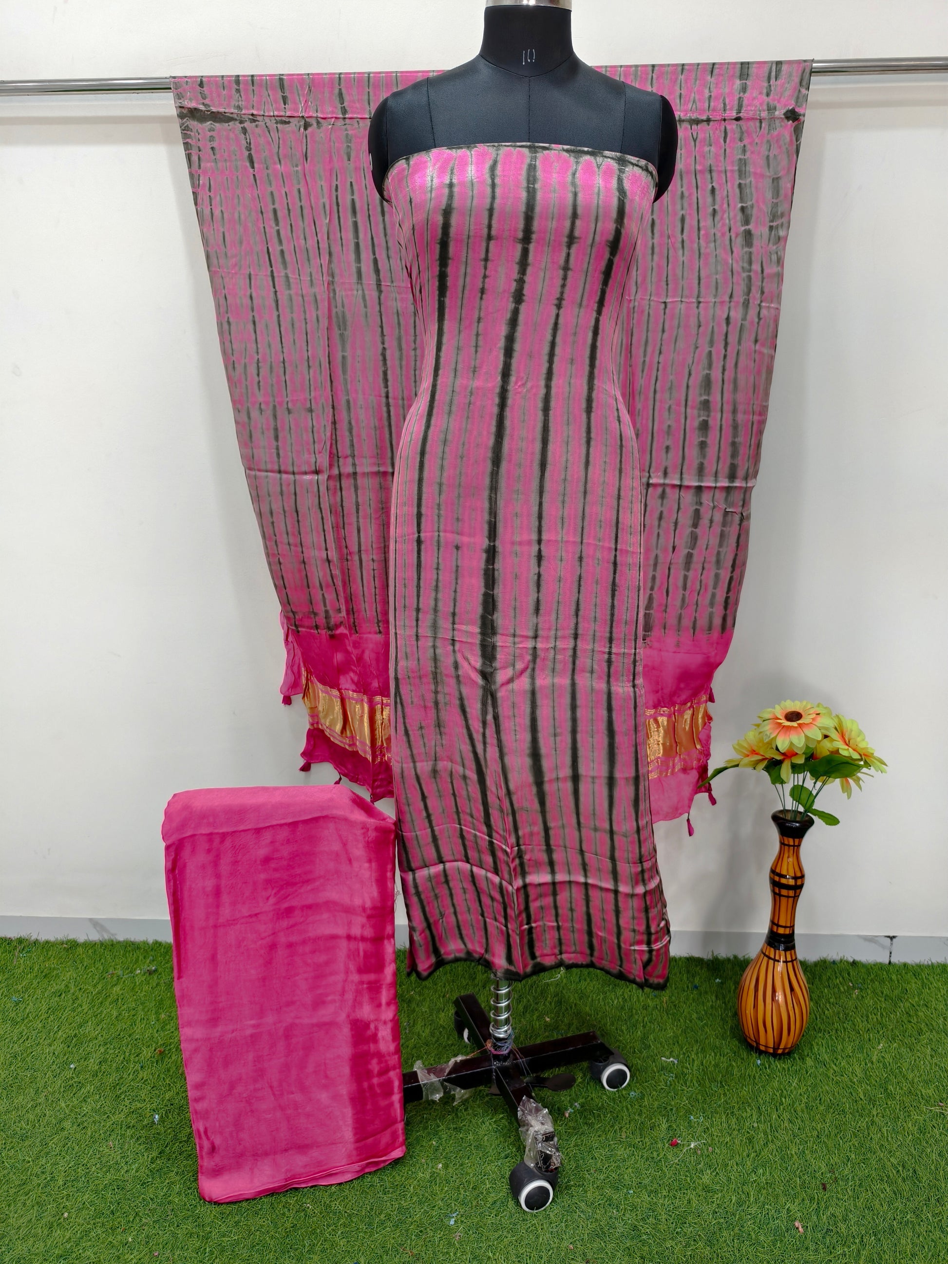 Modal Silk Tiy & Dye 3 Pice suit