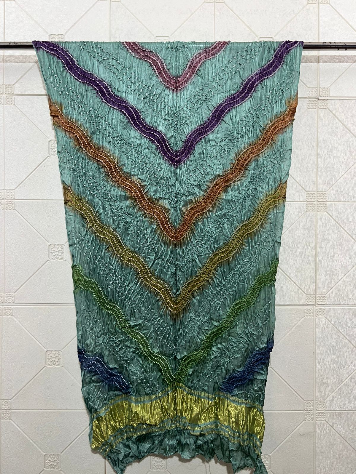 Modal Silk Bandhani And Malti Color Zari Pallu Dupatta