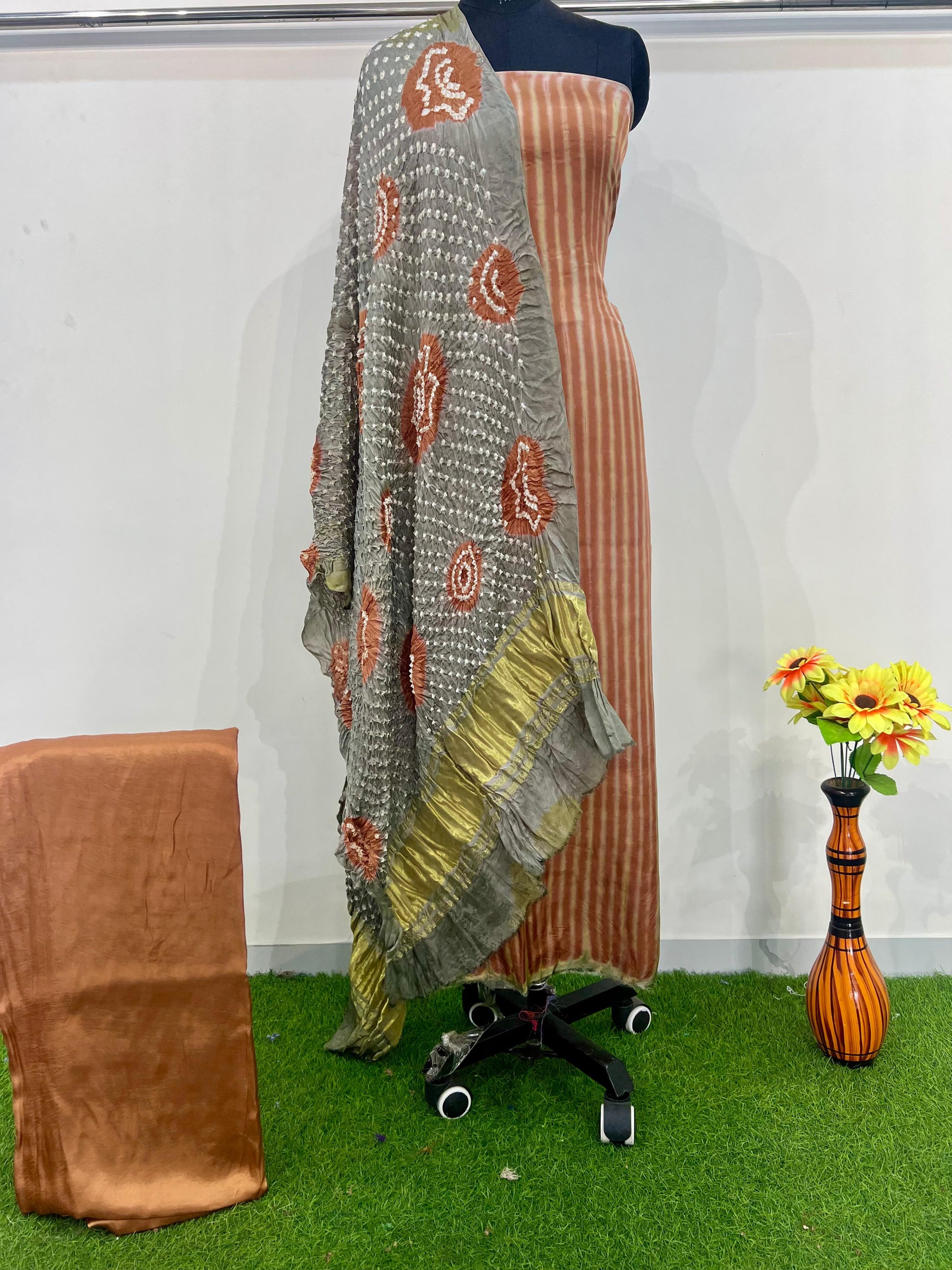 modal silk tiy dye & golti suit