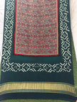 Modal silk ajrakh and bandhani dupatta screen print