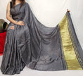 modal silk plan dye saree with zari pallu