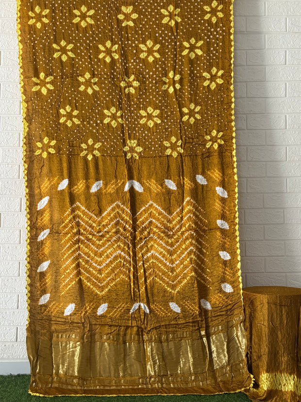 modal silik saree shibori with bandhej