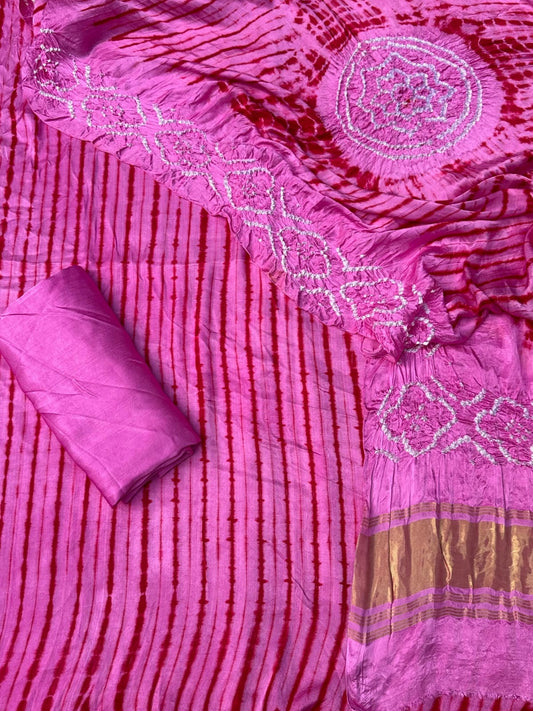Modal Silk Tiy & Dye Bandhani dupatta 3 Pice suits