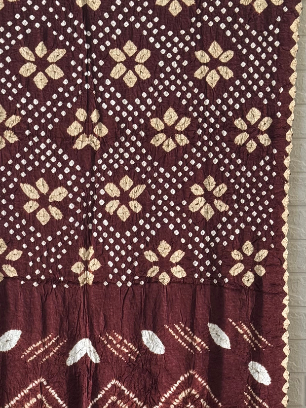 modal silik saree shibori with bandhej