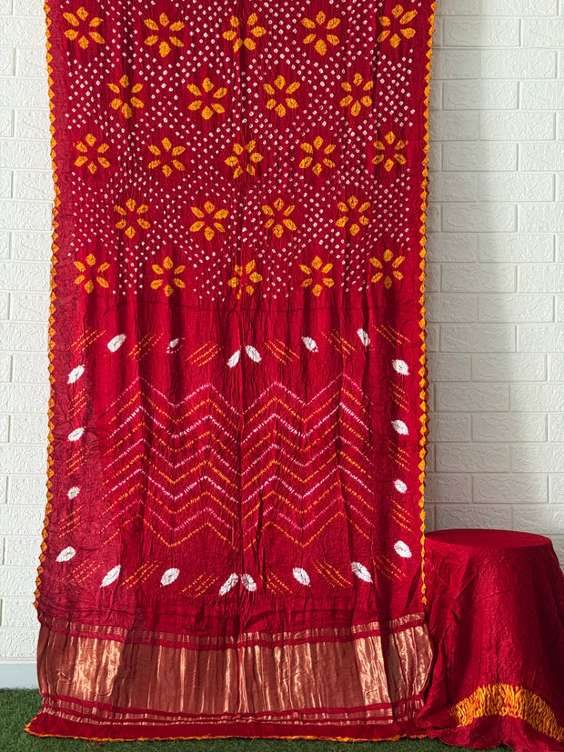 modal silik saree shibori with bandhej