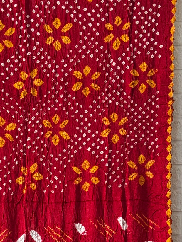modal silik saree shibori with bandhej