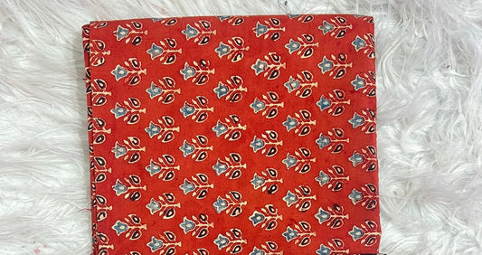 Cotton running febric hand block print natural dye