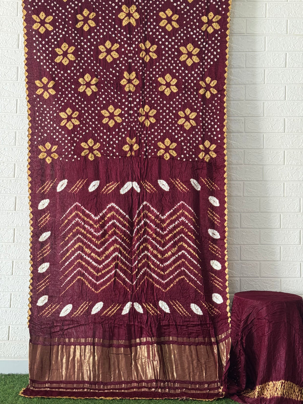 modal silik saree shibori with bandhej