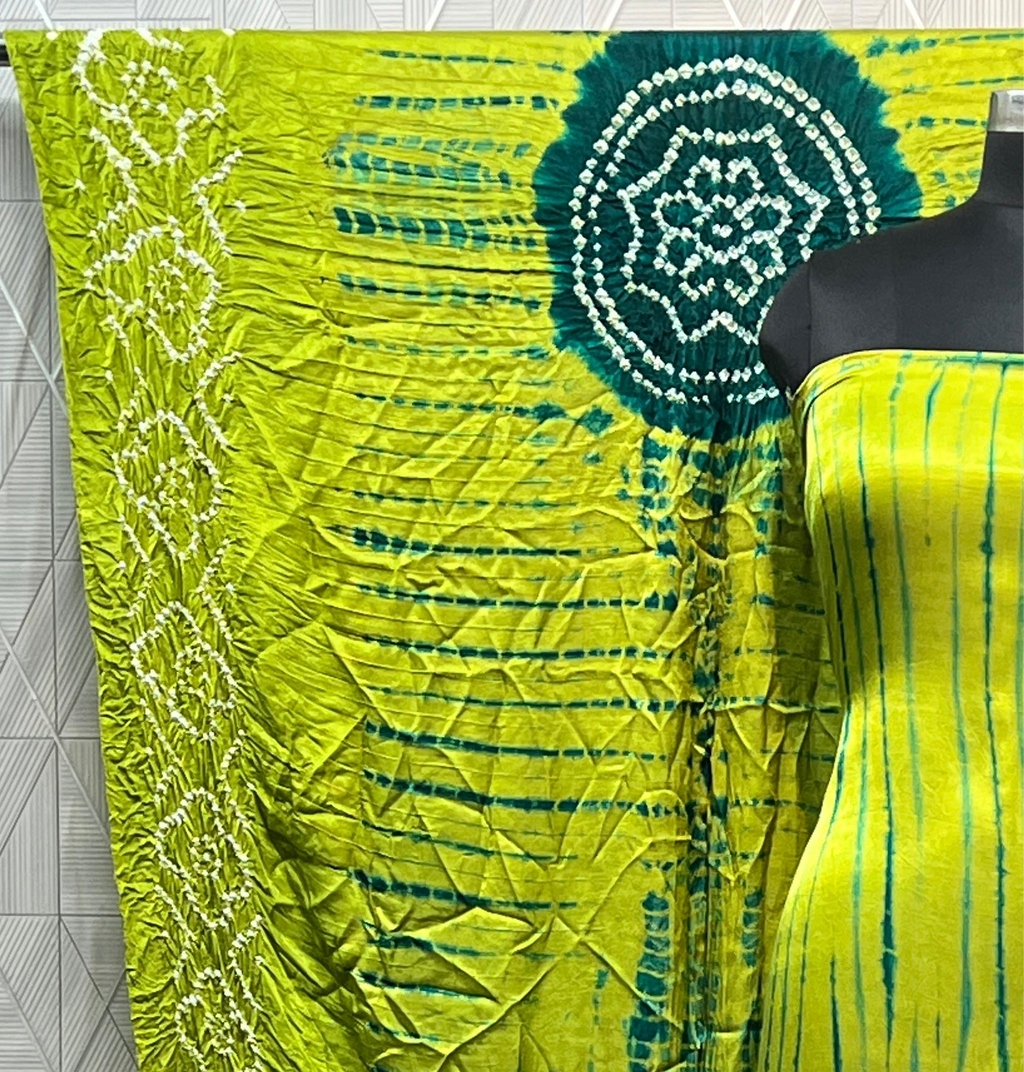Modal Silk Tiy & Dye Bandhani dupatta 3 Pice suits