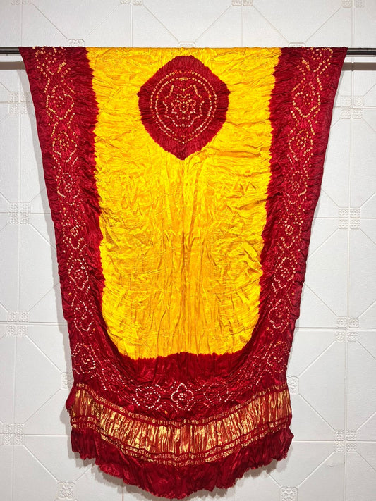 Modal Silk Bandhani And Malti Color Zari Pallu Dupatta