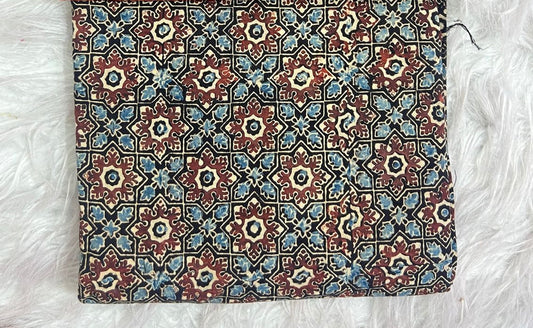 Cotton running febric hand block print natural dye