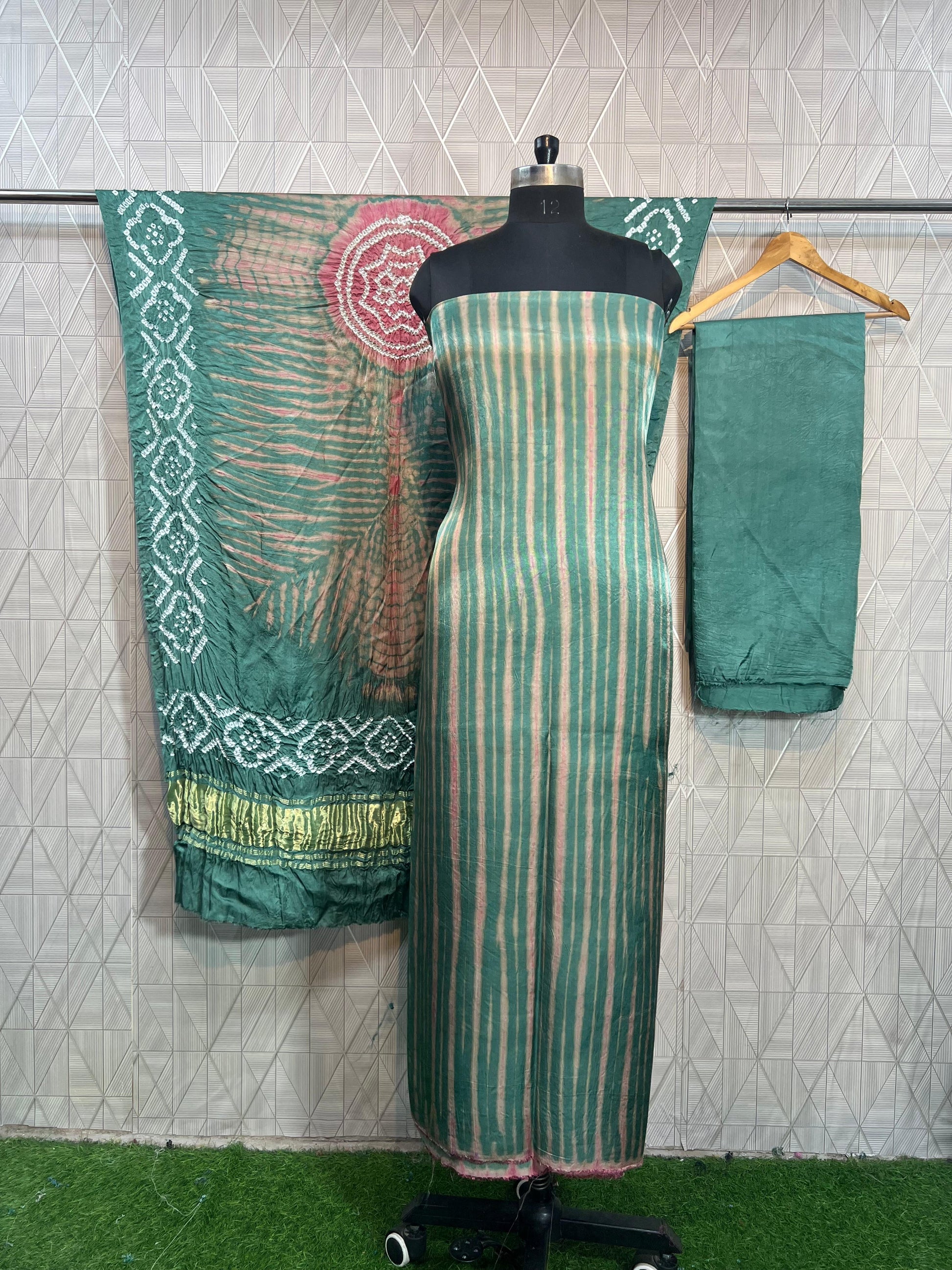 Modal Silk Tiy & Dye Bandhani dupatta 3 Pice suits
