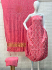 Modal Silk  Bandhani 3-Piece Suit with Zari Pallu Dupatta | Dot Bandhani Bottom