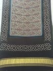 Modal silk ajrakh and bandhani dupatta screen print