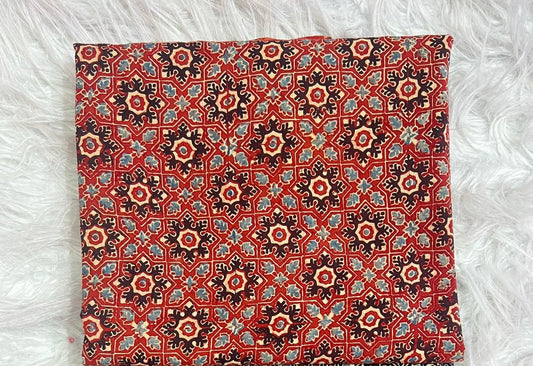 Cotton running febric hand block print natural dye
