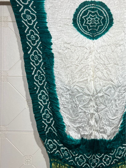 Modal Silk Bandhani And Malti Color Zari Pallu Dupatta