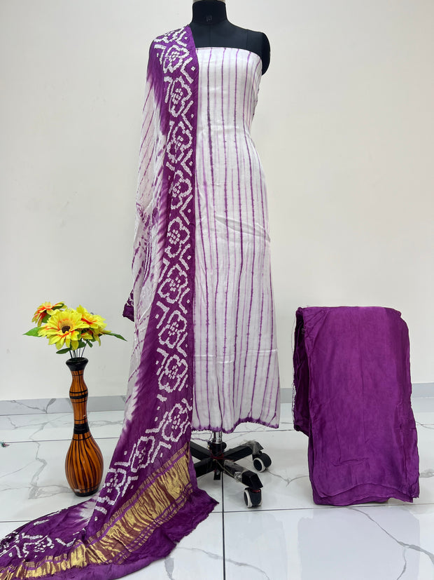 Modal Silk Tiy & Dye Bandhani dupatta 3 Pice suits