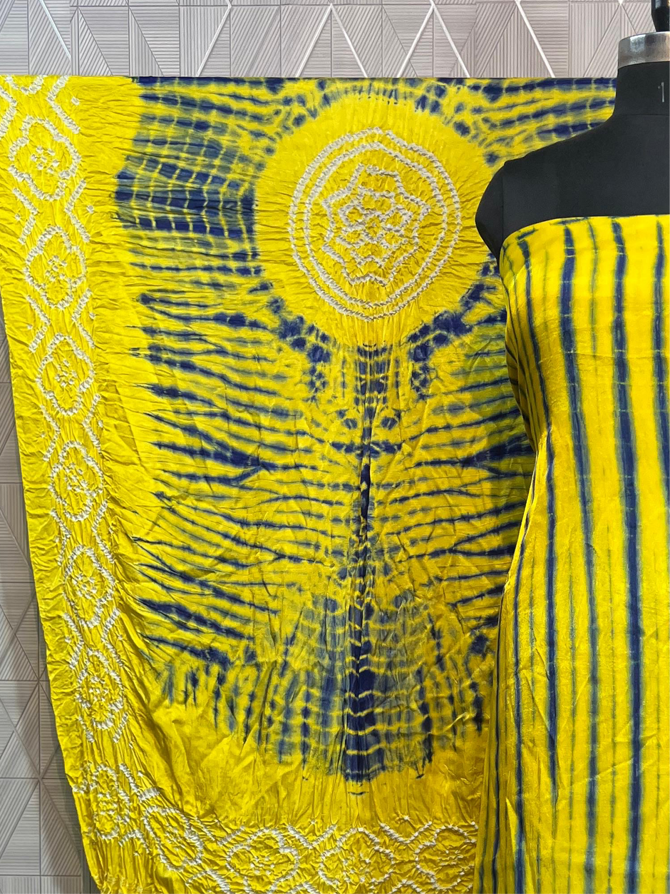 Modal Silk Tiy & Dye Bandhani dupatta 3 Pice suits