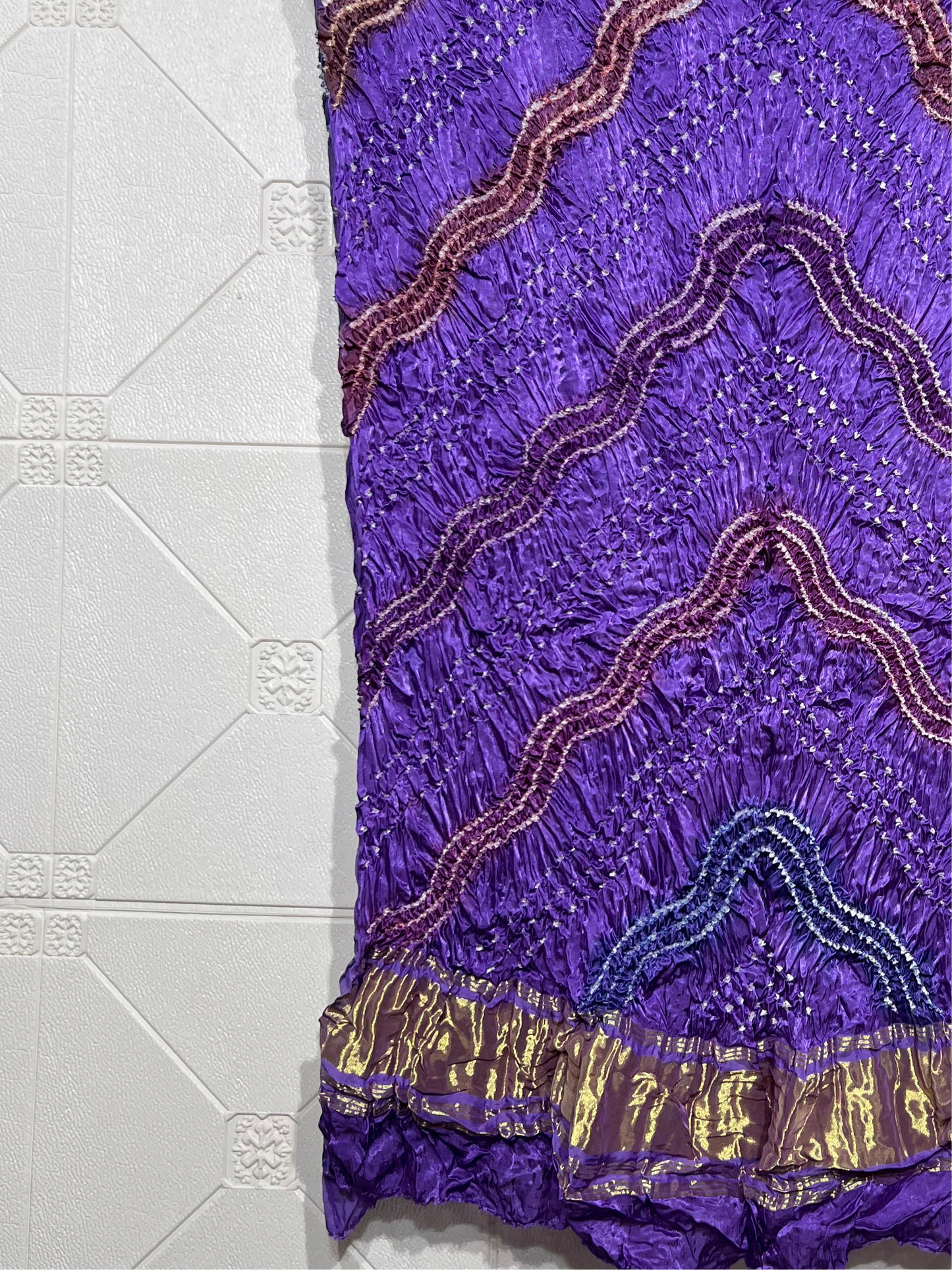 Modal Silk Bandhani And Malti Color Zari Pallu Dupatta