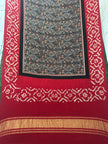 Modal silk ajrakh and bandhani dupatta screen print