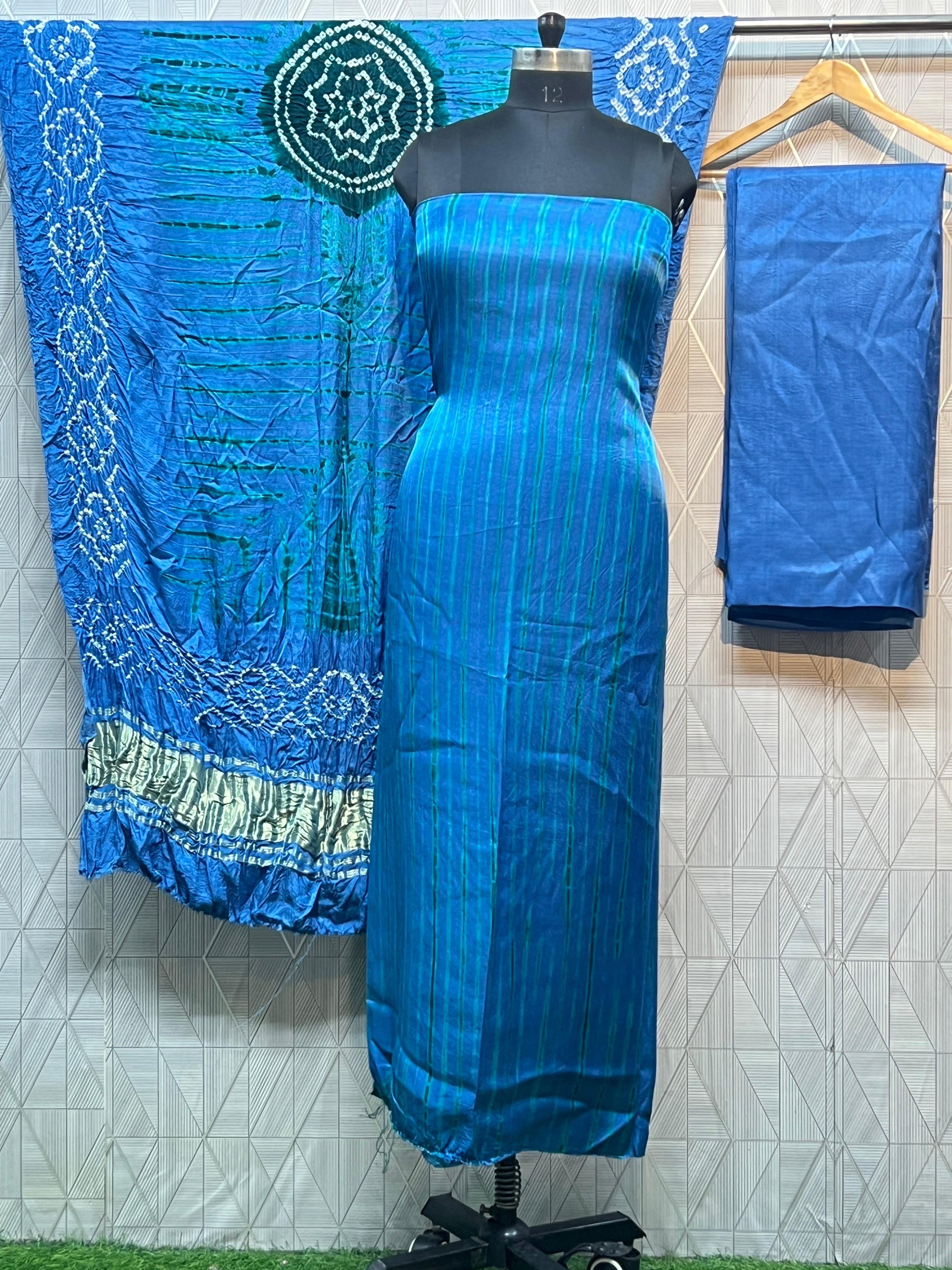 Modal Silk Tiy & Dye Bandhani dupatta 3 Pice suits