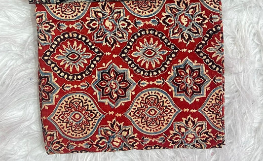Cotton running febric hand block print natural dye