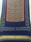 Modal silk ajrakh and bandhani dupatta screen print
