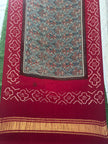 Modal silk ajrakh and bandhani dupatta screen print