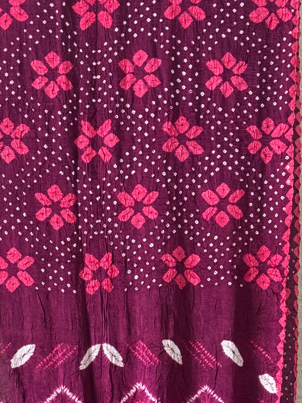 modal silik saree shibori with bandhej