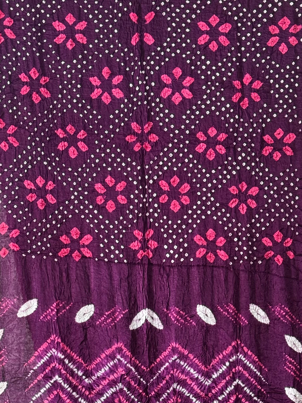 modal silik saree shibori with bandhej