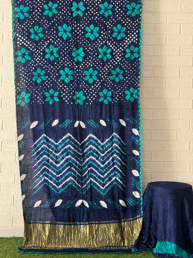 modal silik saree shibori with bandhej
