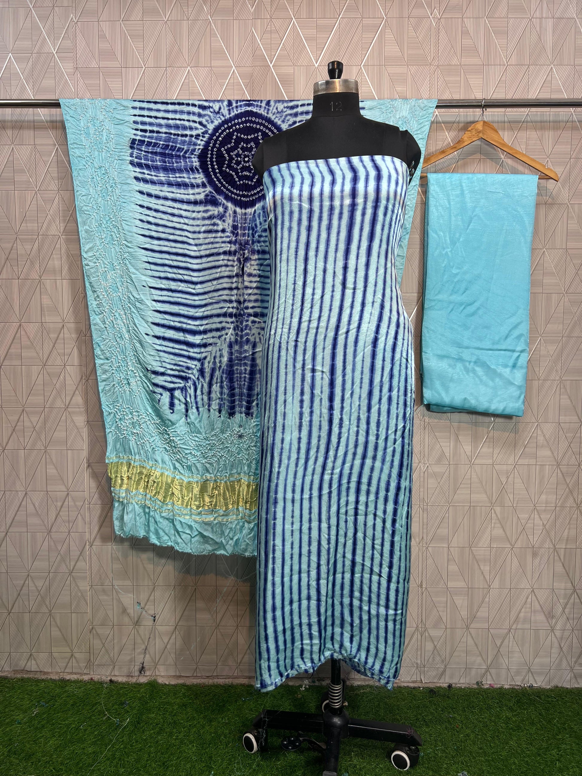Modal Silk Tiy & Dye Bandhani dupatta 3 Pice suits