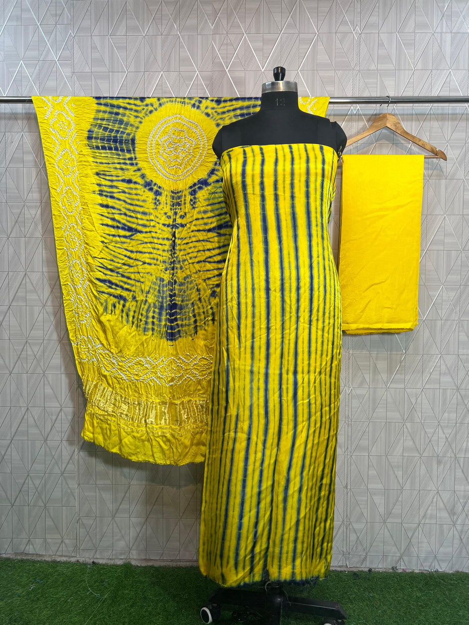 Modal Silk Tiy & Dye Bandhani dupatta 3 Pice suits