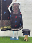 Pure Modal Silk Ajrakh Hand Block Print Nechral Dye 3 Pice Suit