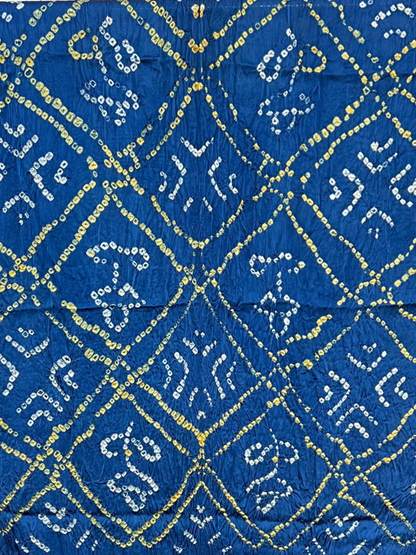 Modal Silk Barbhat Bandhej Barik bandhani With Zari Pallu Dupatta