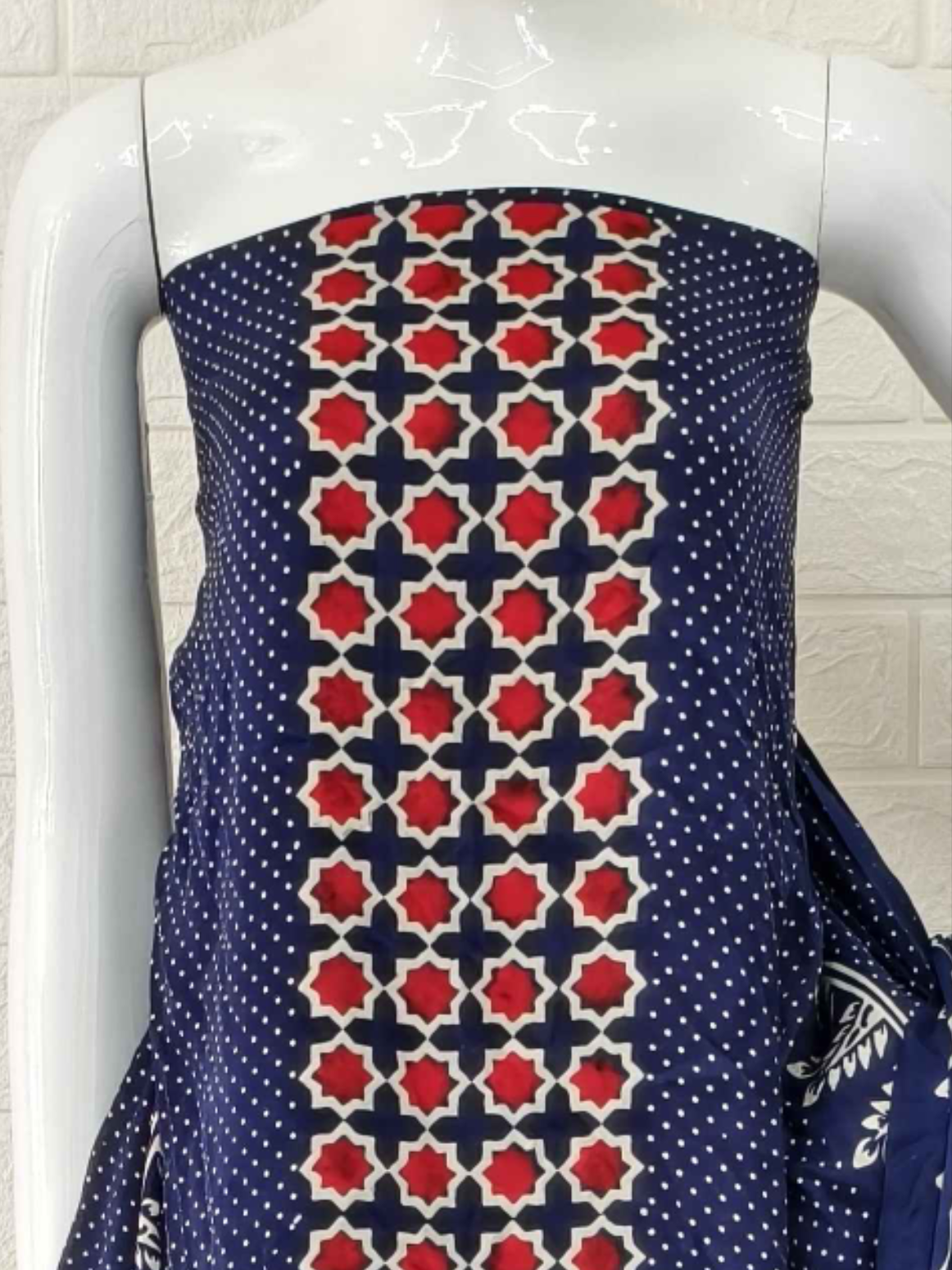 Buy Ajrakh Hand Block Print Neptol Dye 3 Pice Suit