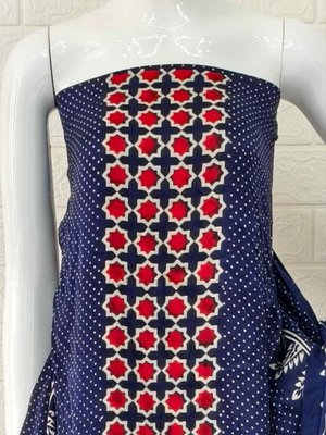 Buy Ajrakh Hand Block Print Neptol Dye 3 Pice Suit