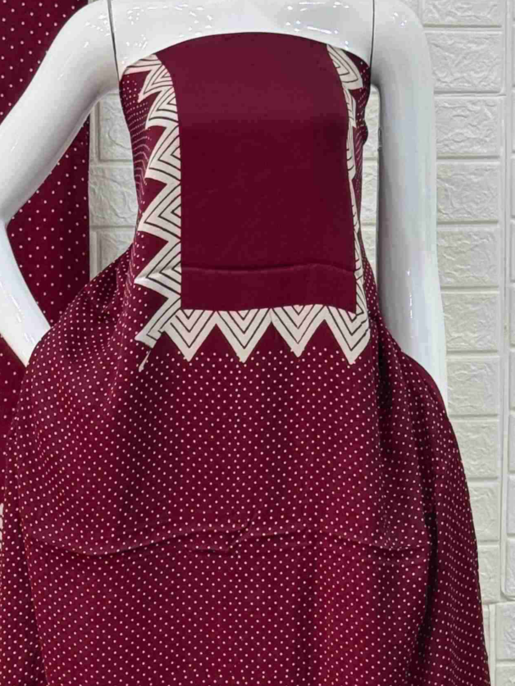 Pure Modal Silk Ajrakh Hand Block Print Neptol Dye 3 Pice Suit