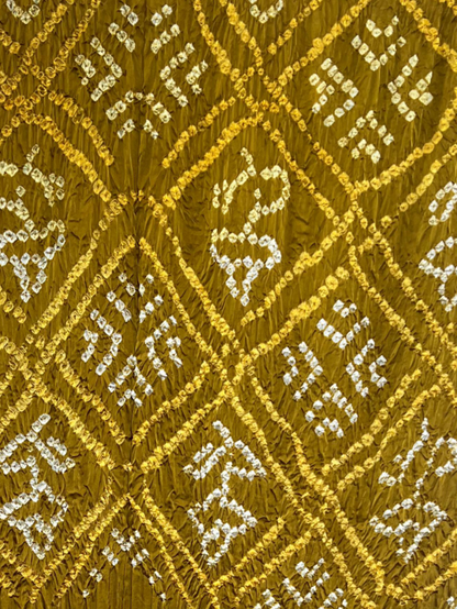 Modal Silk Barbhat Bandhej Barik bandhani With Zari Pallu Dupatta