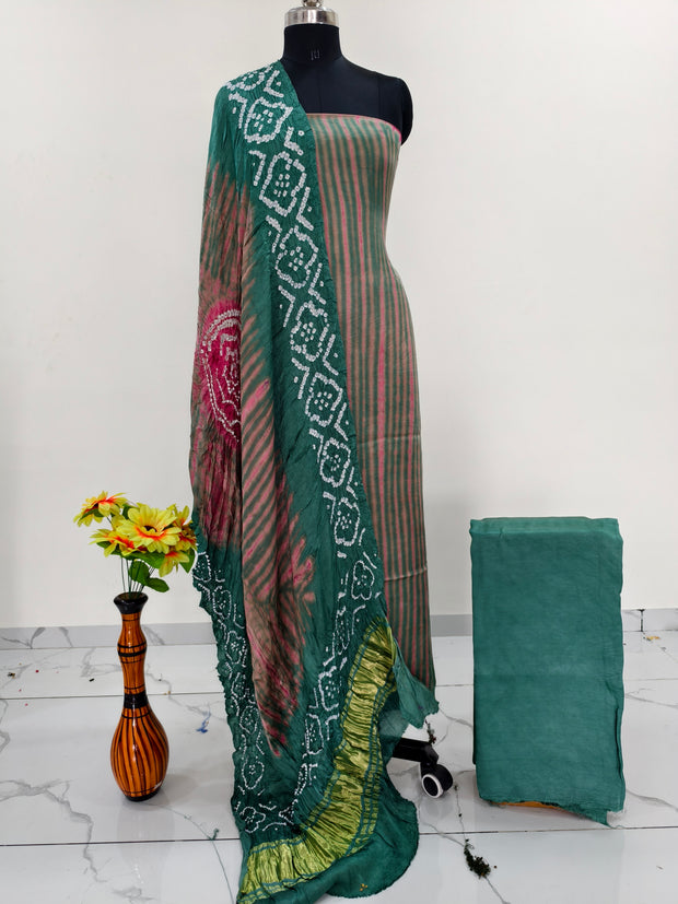 Modal Silk Tiy & Dye Bandhani dupatta 3 Pice suits