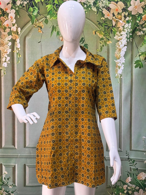 Ajrakh Hand Block Print Pure Cotton Shirt