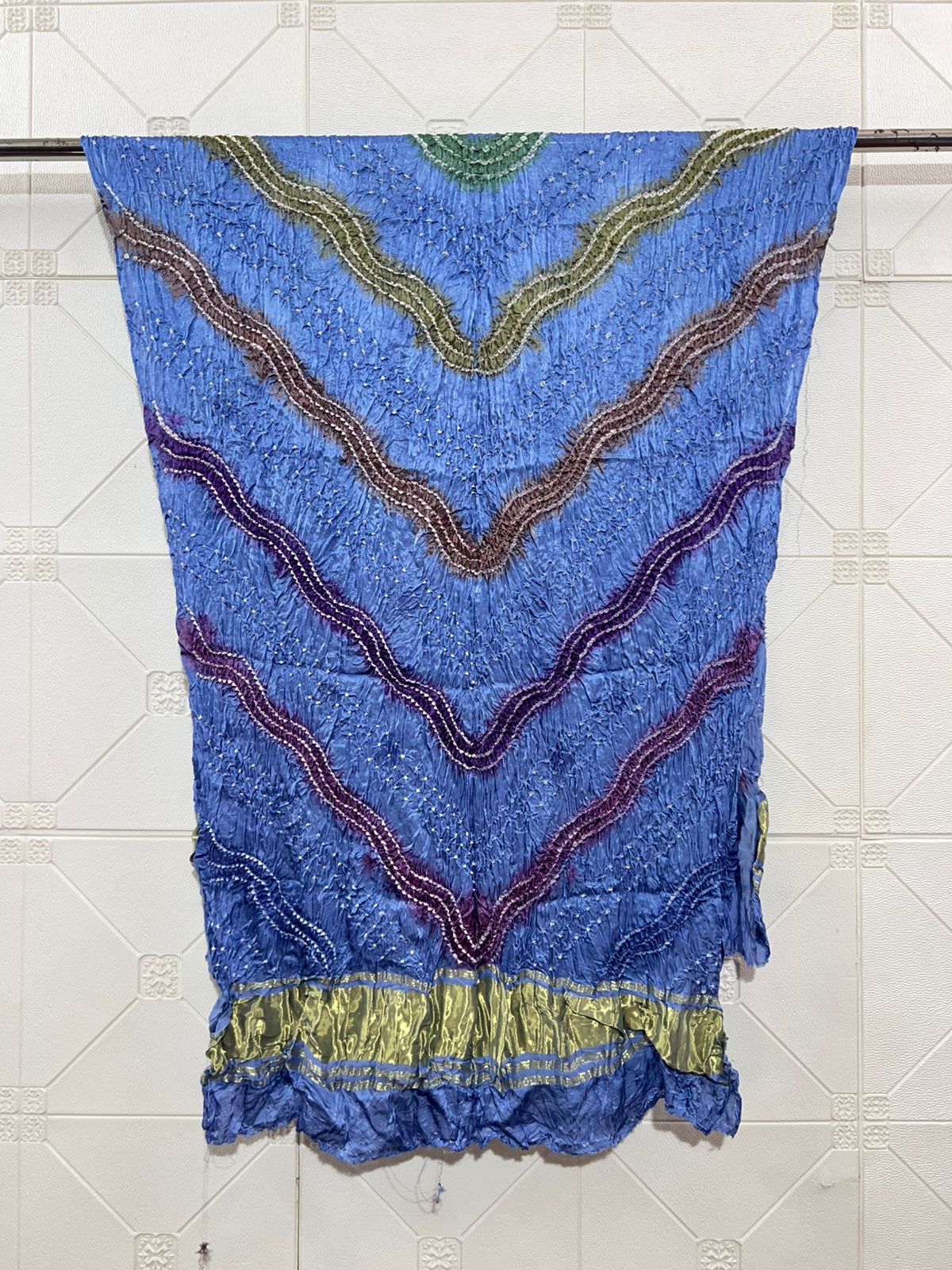 Modal Silk Bandhani And Malti Color Zari Pallu Dupatta