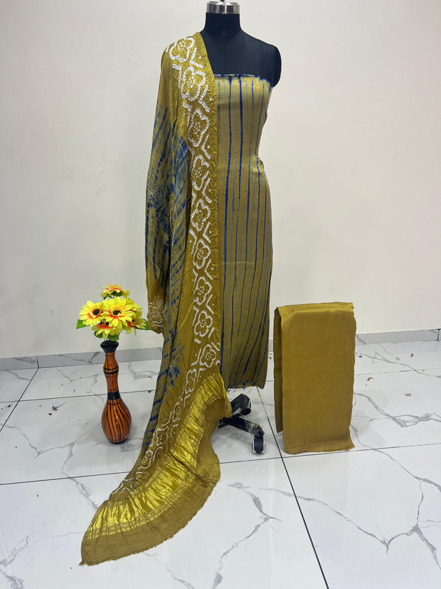 Modal Silk Tiy & Dye Bandhani dupatta 3 Pice suits