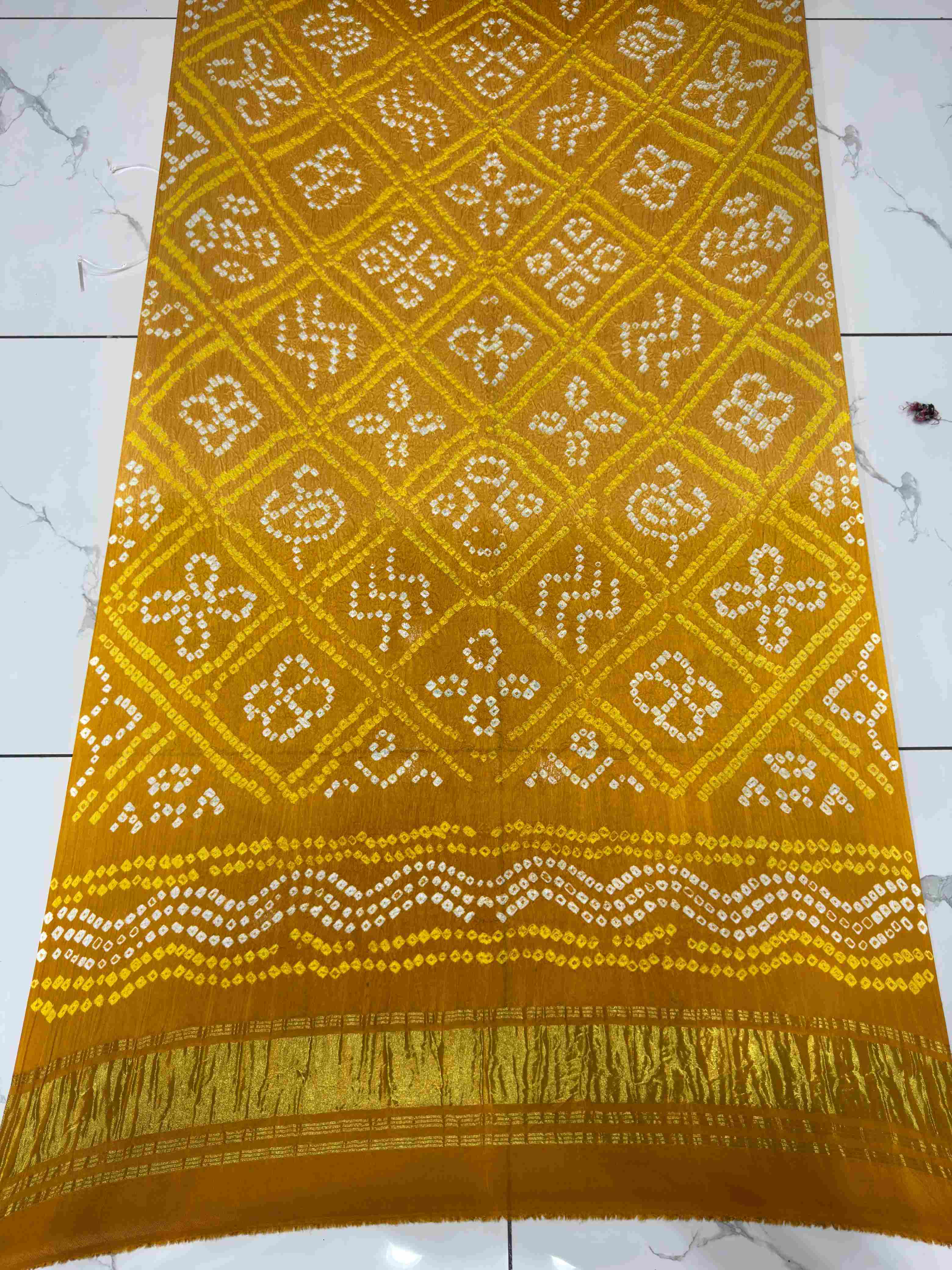 Modal Silk Shaded Lite & Dark Suit with Bandhej Barbhat Dupatta & Zari Pallu