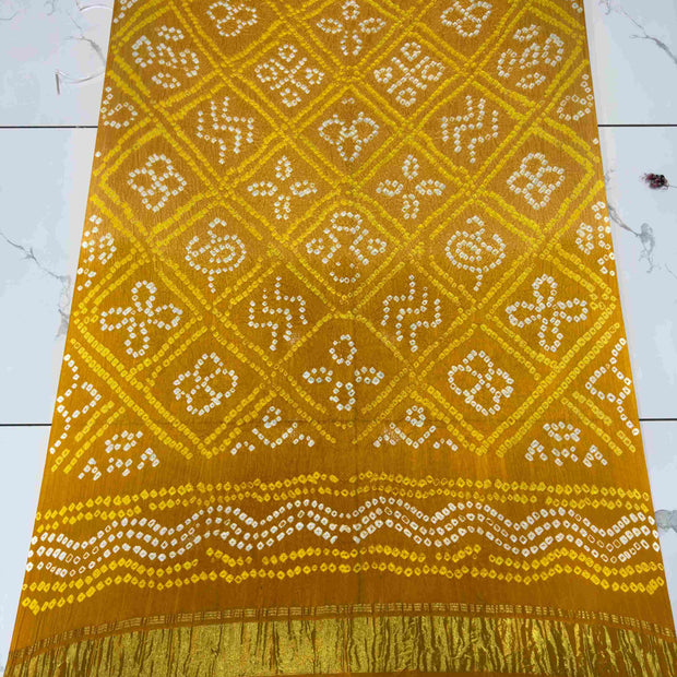 Modal Silk Shaded Lite & Dark Suit with Bandhej Barbhat Dupatta & Zari Pallu