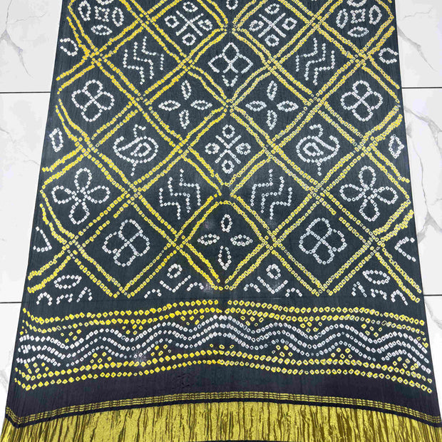 Modal Silk Shaded Lite & Dark Suit with Bandhej Barbhat Dupatta & Zari Pallu